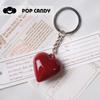 Angola Rojo Grande Elegante Llavero Otoño e Invierno Lazo Colgante de Corazón Joyería DIY Colgante para Bolso Cordón Decorativo
