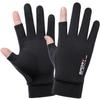 Luvas Ciclismo Outdoor Seda Gelo Dedo Inteiro com Dois Dedos Expostos, Proteção Solar Verão, Antiderrapante, Condução, Proteção UV, Estilo Casal Masculino