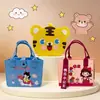 Bolsas de feltro personalizadas para festas de aniversário, bolsas de feltro de desenhos animados, bolsas de presente para celebração de 100 dias, bolsas de presente para doces