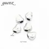 YuenZ moda aleación plata antigua perforada lisa corazón amor cuentas collar corazón pulsera cuentas 12 * 11MM R41