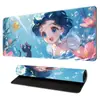 Alfombrilla de ratón bonita de anime, alfombrilla grande de tela, borde bloqueado, alfombrilla para portátil, alfombrilla de ratón para e-sports, alfombrilla de escritorio para teclado