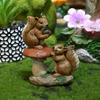 Regalo para Niños Imitación Grabado en Madera Animal de Granja Decoración para Sala de Estar Dormitorio Ardilla Erizo Zorro Adornos