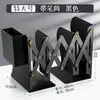 Soporte retráctil para libros Estantería grande con portalápices Estudiantes de secundaria Estante de almacenamiento de libros para escritorio Soporte para libros con panel plegable fijo