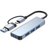 Estação de Acoplamento Sete em Um Typec Liga de Alumínio Divisor Extensor USB para Notebook Hub USB para Computador Estação de Acoplamento