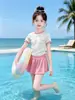 Traje de baño para niñas, Nuevo modelo Verano 2026, Hermoso traje de baño de dos piezas para niños, Traje de baño de alta gama para niñas mayores