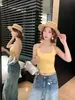 Dulce y Versátil, Multicolor, Correa de Cuello Halter Ajustable, Se Puede Usar por Dentro o por Fuera, Hace que los Bustos Pequeños Parezcan Más Grandes, Copa Fija, Hermoso Diseño de Espalda, Top Camisola
