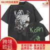 2025 Estilo Nuevo Lavado Vintage Banda de Rock Korn Falling Away from Me Camiseta Algodón