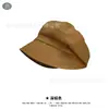 Circunferencia de Cabeza Grande Mostrando Cara Cara Pequeña Sombrero Femenino Popular Ante Retro Moderno Sombrero de Pescador Otoño e Invierno Versátil Negro Estilo Estilo Japonés