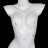 Corrente Sexy de Sino Vazado com Pérola para Mamilos, Corrente Corporal Sexy de Silicone Não Poroso com Clipe, Corrente Sexy para Peito de Garota Hot para Fotos Noturnas e Boates