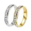 Anillo femenino de acero inoxidable de titanio resistente a la decoloración, joyería de acero inoxidable, anillo liso con un solo círculo, joyería de diamantes, venta al por mayor, punto transfronterizo europeo y americano, diamante