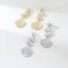 E15037 Brincos de Franja com Folha de Ginkgo Exagerada e Design Único, Brincos da Moda com um Toque de Luxo e Elegância de Alto Padrão