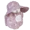 Chapéu de Sol para Mulheres, Chapéu de Proteção Solar para Exterior, Fresco e Versátil, Proteção do Pescoço, Proteção Facial, Proteção Solar, Chapéu de Colher Chá, Chapéu de Sol com Aba Larga