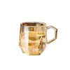 Taza de Té de Flor de Vidrio Hexagonal Creativa, Vaso de Agua para el Hogar, Taza de Leche, Vaso de Jugo, Vaso para Bebidas, Taza Grande, Venta al por Mayor por Fabricante