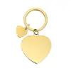 Llavero de acero inoxidable en blanco transfronterizo material de impresión láser a color regalo de vacaciones letras llavero de metal