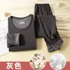 Ropa interior térmica para hombre Traje de cachemir y seda para mujer Cara AB Resistente al frío y Almacenamiento de calor Ropa y pantalones de otoño Forro polar Engrosado Pelo