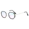 Nuevas gafas de sol 2025 para hombre y mujer con gafas de sol poligonales a prueba de viento, protección solar metálica, gafas de sol UV