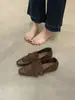 4cm Mais Alto! Sapatilhas Retrô Estilo Francês com Salto Interno e Boca Profunda para Mulheres Outono e Inverno 2025 Roupas de Trabalho com Saias e Sapatos Pequenos de Couro Aveludado