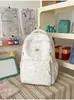Nova mochila de alta qualidade, simples e fofa, em tons de azul e rosa, mochila de nicho de grande capacidade para meninas do ensino fundamental, médio e universitário