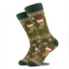 Nuevos Calcetines Navideños de Media Pantorrilla de Amazon, Calcetines de Algodón, Calcetines de Moda con Papá Noel y Renos, Calcetines Navideños para Hombre y Mujer, Calcetines de Moda