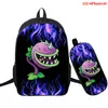 Plantas vs. Mochila con Estampado Digital 3D de Entorno de Juego de Zombis Mochila de Dos Piezas a Todo Color Mochila Escolar para Estudiantes