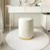 Banqueta de Maquiagem para Uso Doméstico, Banqueta Redonda com Espaço de Armazenamento, Design Simples e de Luxo Leve, Adequada para Toucador e Manicure