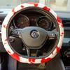 Nuevo Estilo Estampado de Vaca Anillo Interior Freno de Mano Cinturón de Seguridad de Alta Elasticidad Volante de Felpa para Coche Juego de Tres Piezas Protector de Hombro