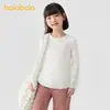 Ropa infantil Balabala, camiseta de manga larga para niñas, ropa de otoño para niños, top casual dulce y elegante, cómodo, moderno y versátil