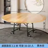 Mesa de Jantar Dobrável para Uso Doméstico, Mesa de Jantar Dobrável para Apartamento Pequeno, Mesa Redonda Simples para Moradia Alugada, Mesa de Jantar Móvel Atacado