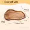 Plato de Cena de Madera Maciza Forma de Cacahuete Madera de Acacia, Bandeja de Madera para Taza de Té de Frutas Snacks Caseros, Bandeja de Madera Forma de Nube