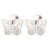 Único buraco aberto oco borboleta stud brincos de aço inoxidável dangle brincos para mulheres boêmias joias animais presente de Natal