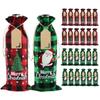 Lino navideño bolsa de bolsillo para vino tinto bolsa de lino con cordón para vino espumoso traje de regalo bolsa al por mayor transfronterizo nuevo