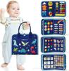 Tablero de aprendizaje de fieltro para niños pequeños, tablero ocupado, tablero sensorial educativo, juguetes de viaje portátiles para niños pequeños, actividad, tablero de educación temprana