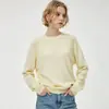 Amazon comercio exterior transfronterizo marca de moda máxima genuina dopamina color sólido cuello redondo suéter holgado para mujer