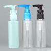 Regadera de bomba de presión de hombro plano de 60 ml, bomba con clip para mascotas, botella vacía de emulsión, botella de esencia de desinfectante, juego de viaje, para rellenar