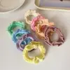 Diadema de Cabello con Falda de Colores Estilo Coreano, Banda para el Cabello Simple de Alta Elasticidad que No Daña el Cabello, Cuerda para el Cabello Duradera de Color Caramelo