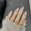 Rubor Latido del Corazón Transfronterizo Uñas Cortas Ovaladas Arte de Uñas Ojo de Gato Dorado Claro Perlas de Vidrio Ojo de Gato Pegatinas de Uñas Portátiles Venta al por Mayor