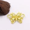 Colgante de Mariposa Tridimensional con Incrustaciones de Diamantes Color Dorado Conservador Vintage Tocado Hanfu Hecho en Tang Accesorios para el Cabello Material Accesorios de Joyería DIY