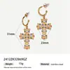 Pendientes de perla y circón transfronterizos Europa y Estados Unidos diseño INS chapado exquisito oro de 18 quilates collar joyería