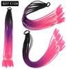 Pelucas de Cola de Caballo Dreadlock Estilo Europeo y Americano al por Mayor para Niños, Pelucas de Gomas Elásticas de Colores, Trenzas Boxeadora de Colores de Fibra de Alta Temperatura