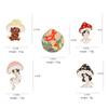 Europa y América Amazon broche de hongo broche de hongo niña planta antropomórfica creativa metal broche fábrica fuente venta al por mayor