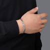 Pulseira de corrente cubana hip hop de aço titânio masculina 7mm moinho de seis lados high street neutra hot girl feminina aço inoxidável joia de mão