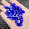 Ágata Azul Real Cuentas Multifacéticas Jade Cuentas Sueltas Lapislázuli Ágata Azul Passepartout Cuentas de Tambor de Cintura Accesorios de Joyería Cuentas