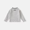 Camiseta de Manga Longa para Meninas Primavera e Outono 2026 Nova Moda Camisa Base de Bolinhas para Crianças com Bordas Franzidas Roupa Infantil