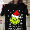 Camiseta de manga curta com gola redonda, estampa criativa de monstro de pelo verde, desejo de Natal 2023