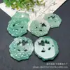 Colgante de jade aventurina natural flor de ciruelo de 48 mm accesorio de broche DIY