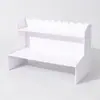 Prateleira de mesa de camada dupla com acabamento em renda, estação de trabalho de mesa estilo gaveta de alta qualidade, rack de armazenamento multicamadas simples e personalizável