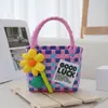 Bolsas Nuevas, Bolsas de Plástico Tejido de Temperamento Versátil, Bolsas de Playa para Vacaciones en la Costa, Canastas de Compras, Bolsos de Mujer al por Mayor