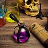 Funda protectora para botella de medicina mágica de cosplay Halloween funda para botella de vidrio de magia oscura funda de cuero para botella de vidrio redonda