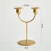 Estilo Nórdico Cena Romántica a la Luz de las Velas Hierro Candelabro Creativo Adornos Decorativos Accesorios de Fotografía Ceremonia de Boda Atmósfera