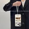 Adequado para capas de celular Apple 18 Pro Max e iPhone 18 Pro, apresentando um design de filhote de cachorro de cabelo marrom